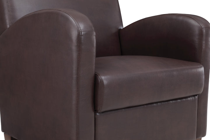 OSP Home Furnishings - Aiden Chair & Ottoman Faux Leather - Cocoa_6