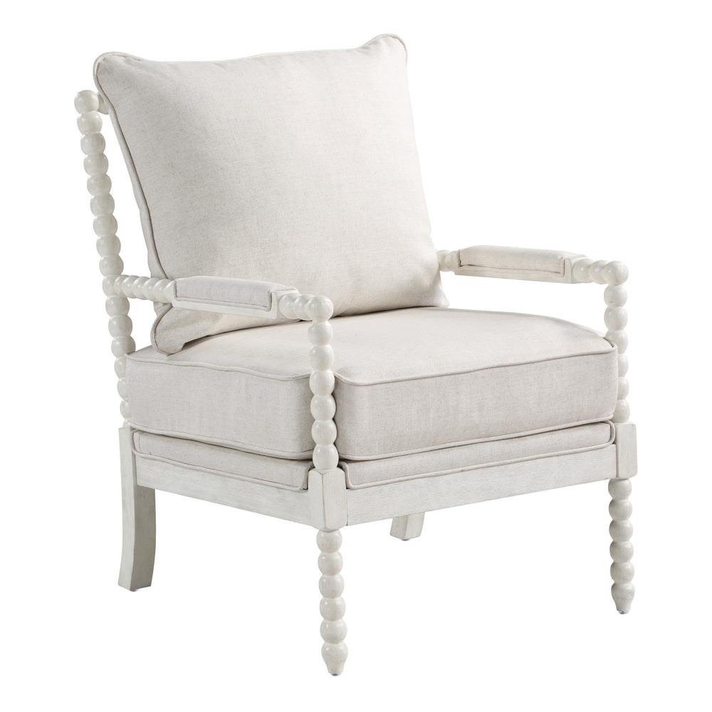 OSP Home Furnishings - Kaylee Spindle Chair - White Linen_1