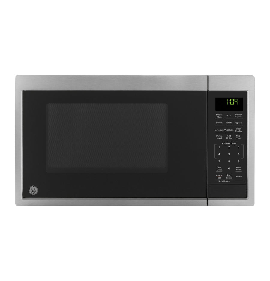 GE - 0.9 Cu. Ft. Countertop Microwave with Convenience Cooking Controls - Stainless Steel_0