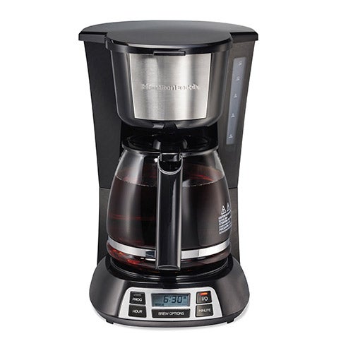 12 Cup Programmable Coffeemaker, Black/Silver_0