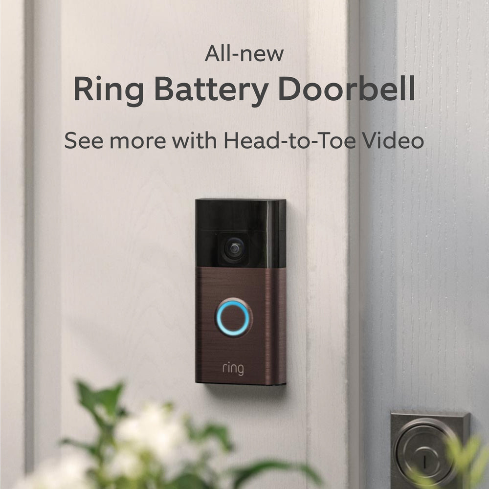 Ring - Battery Doorbell Smart Wifi Video Doorbell - Battery-Powered with Head-to-Toe Video, Live View, and Two-Way Talk - Venetian Bronze_1