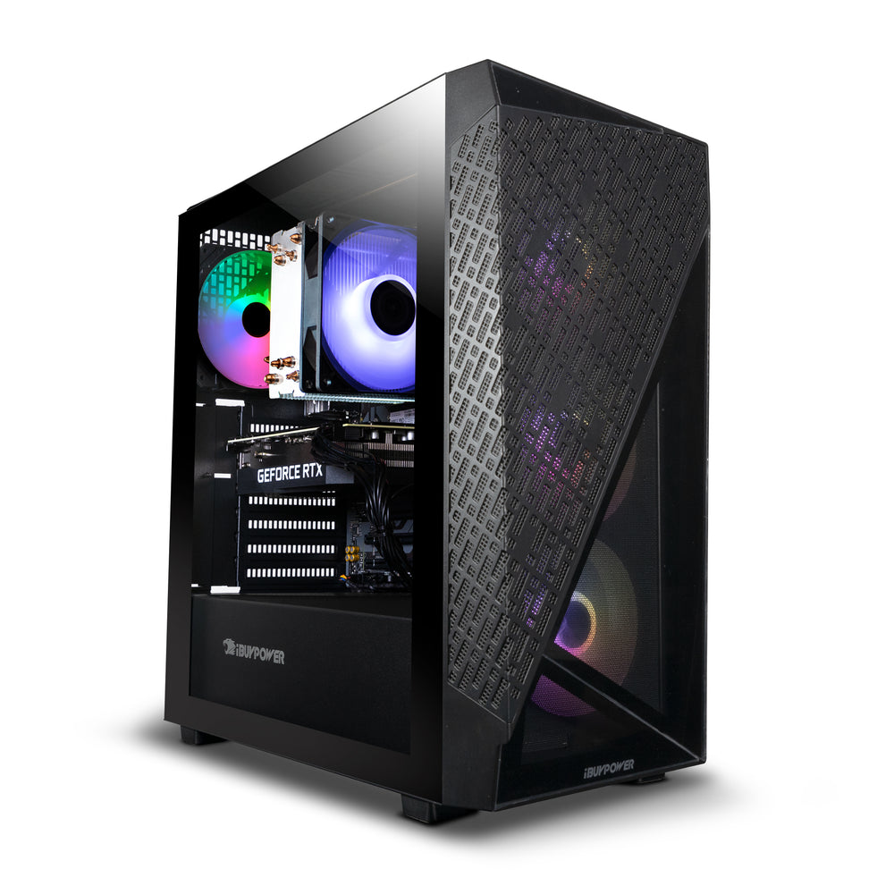 iBUYPOWER - Slate 6 MESH Gaming Desktop PC - Intel Core i5 14400F- NVIDIA GeForce RTX 4060 Ti 8GB- 32GB DDR5 RGB RAM - 2TB NVMe - Black_1