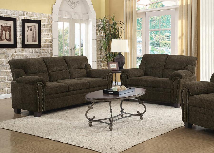 Clemintine Upholstered Pillow Top Arm Living Room Set_0