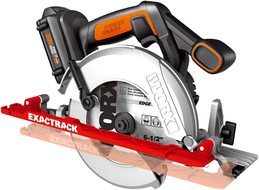 WORX - ExacTrack 20V 6.5" Cordless Circular Saw (1 x 2.0 Ah & 1 x Charger Included) - Black_0