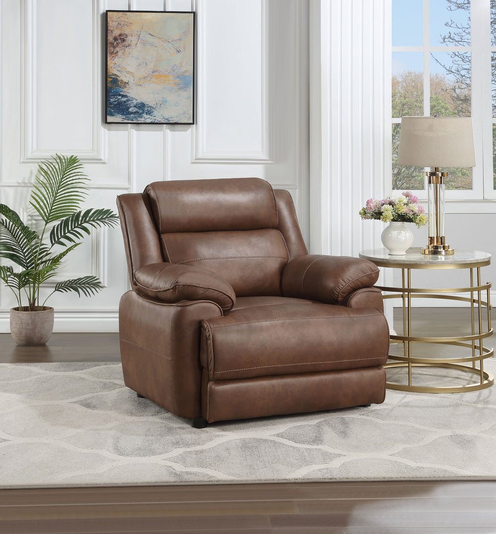 Ellington Upholstered Padded Arm Accent Chair Dark Brown_1