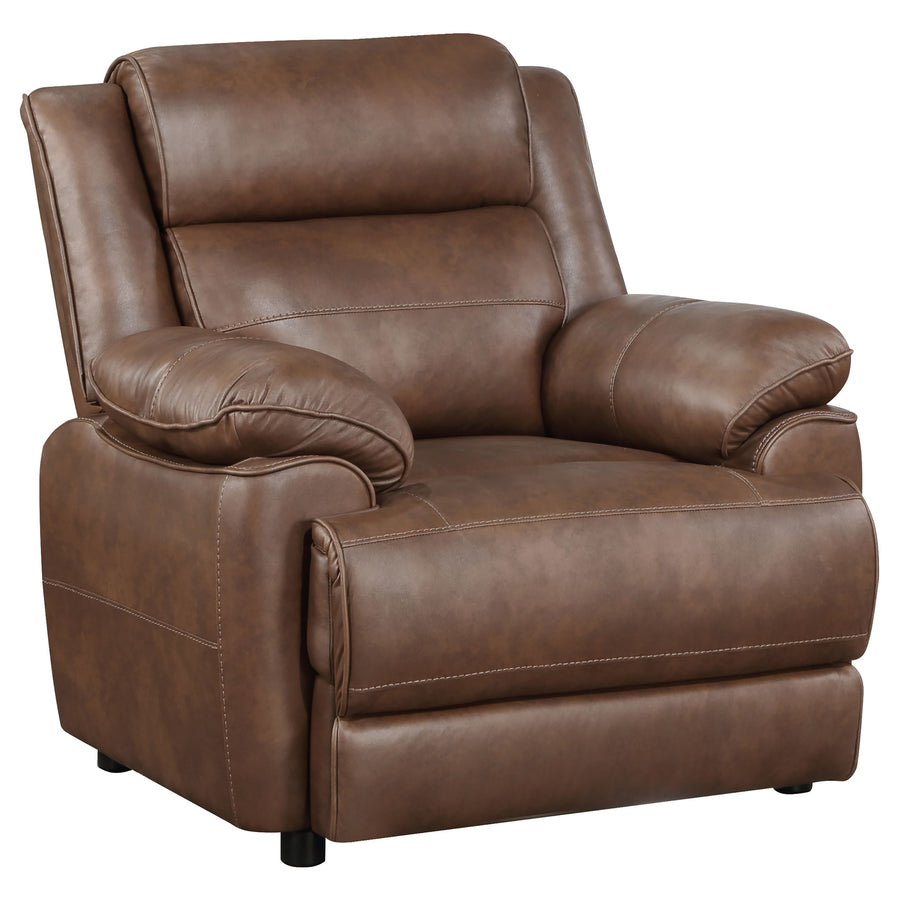 Ellington Upholstered Padded Arm Accent Chair Dark Brown_0