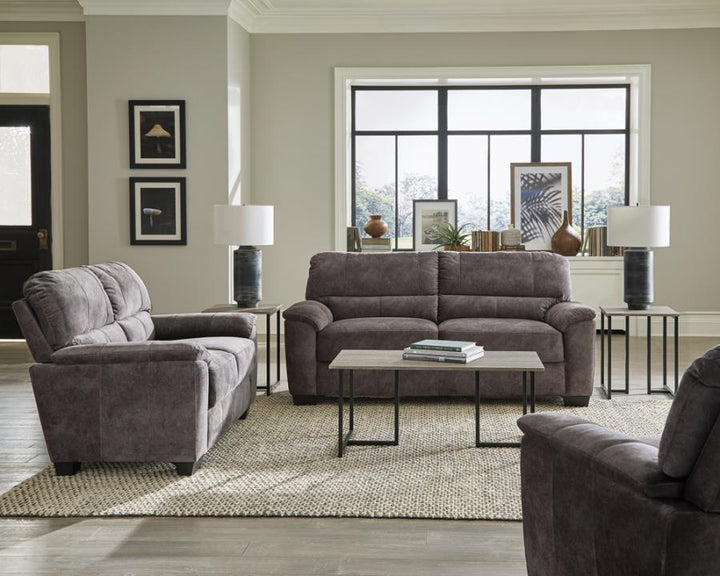 Hartsook 2-piece Pillow Top Arm Living Room Set Charcoal Grey_0