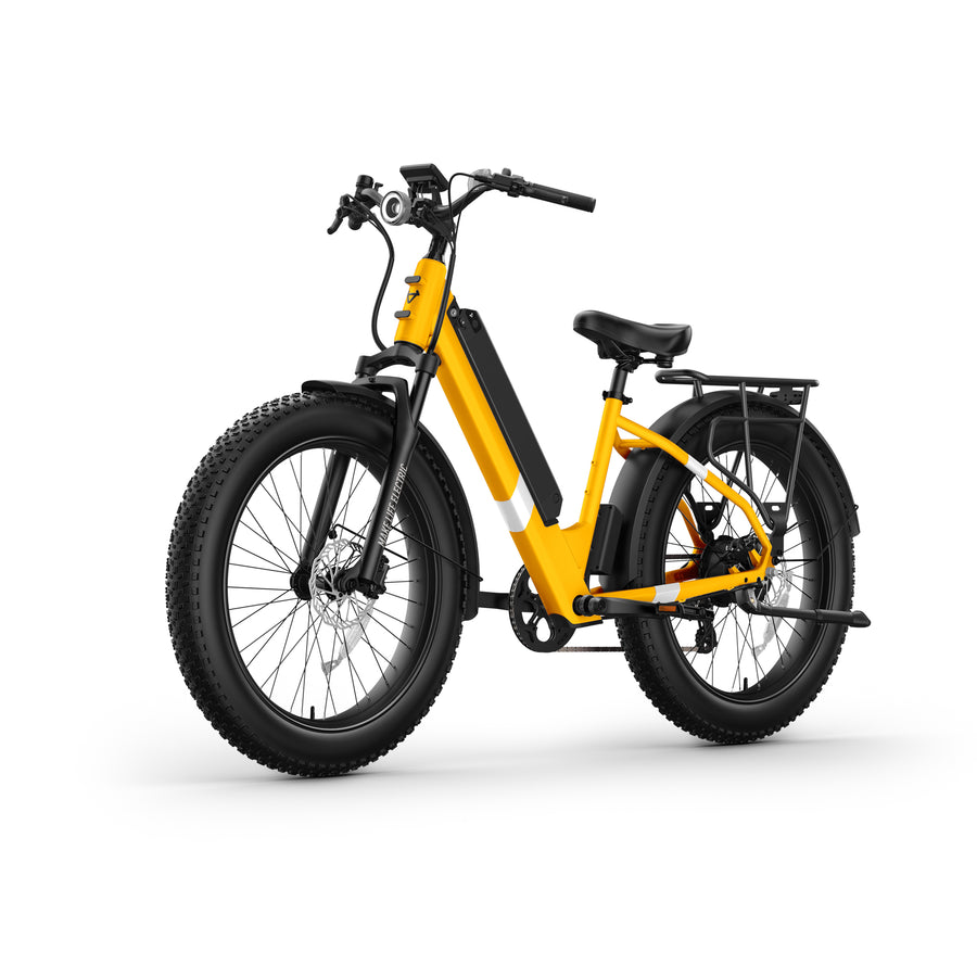 NIU - BQi Fat Tire eBike w/ up to 60 miles Max Operating Range and 28 MPH Max Speed - Yellow_0