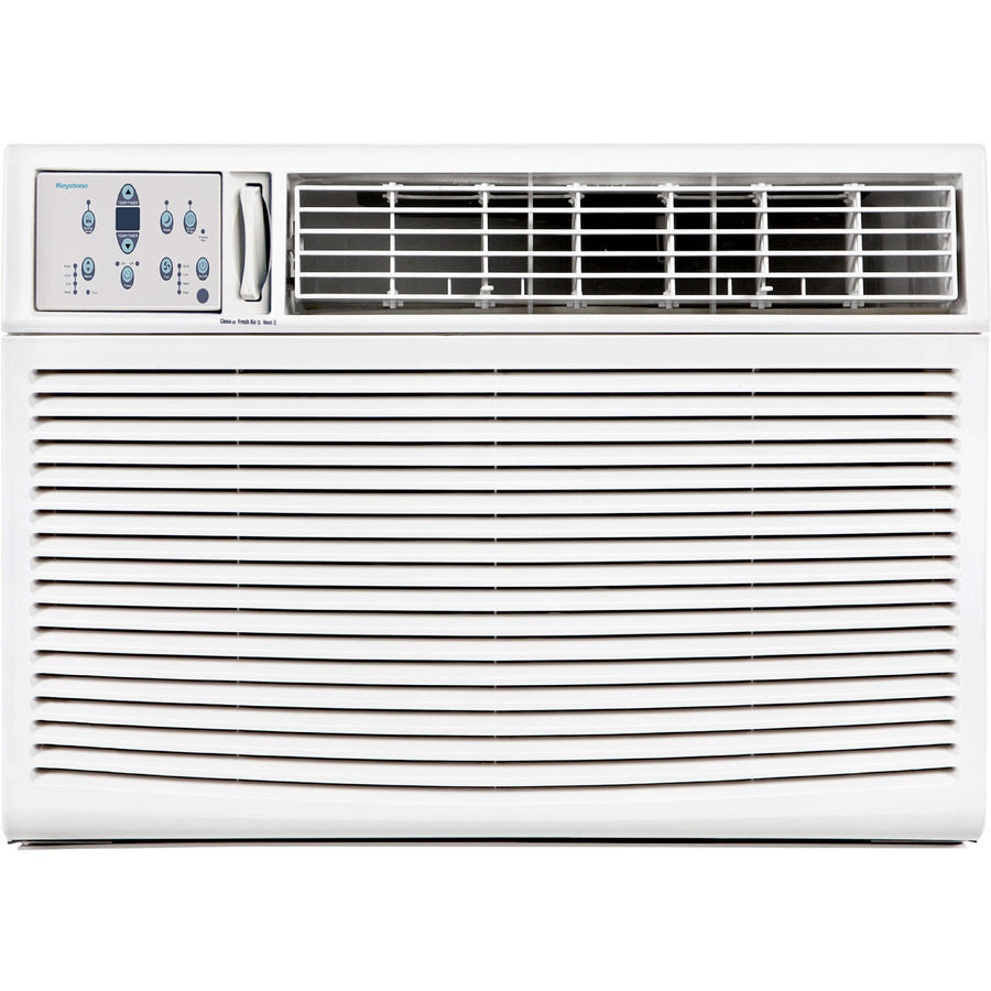 Keystone - 23,200/22,900 BTU 230V Window/Wall Air Conditioner with 16,000 BTU Supplemental Heat Capability - White_0