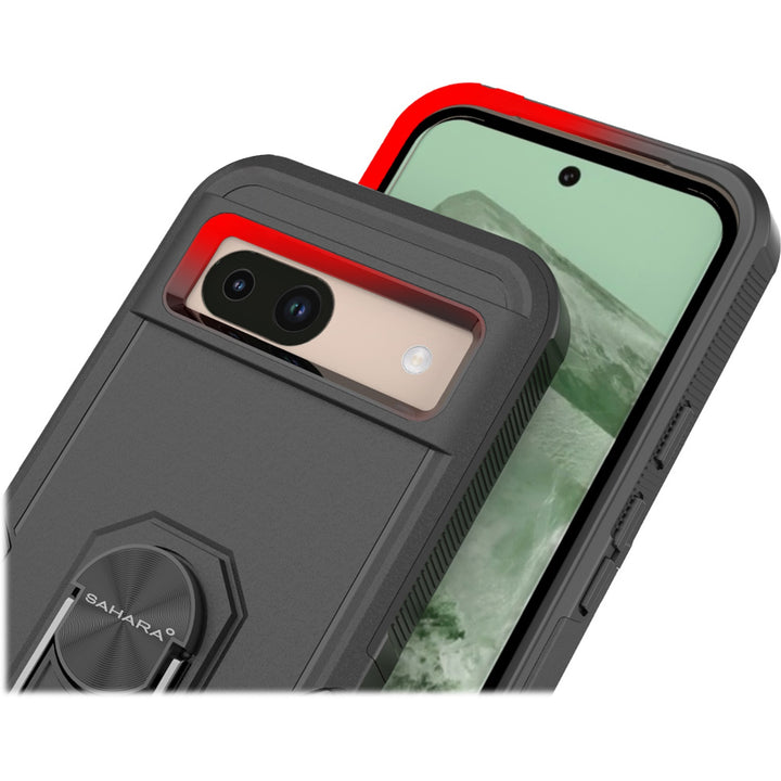 SaharaCase - Raider Series Kickstand Case for Google Pixel 8a - Scorpion Black_5