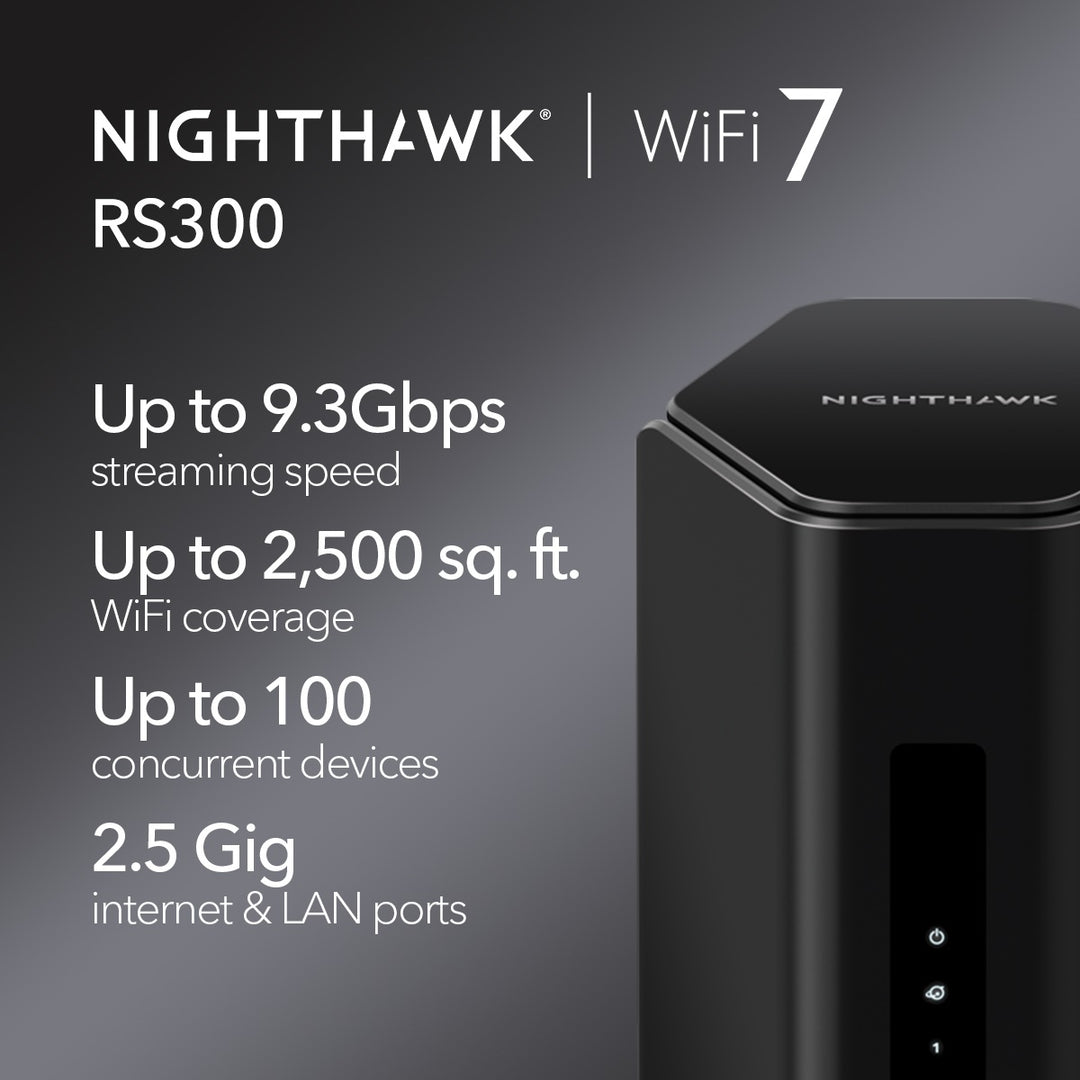 NETGEAR - Nighthawk BE9300 Tri-Band Wi-Fi 7 Router - Black_1