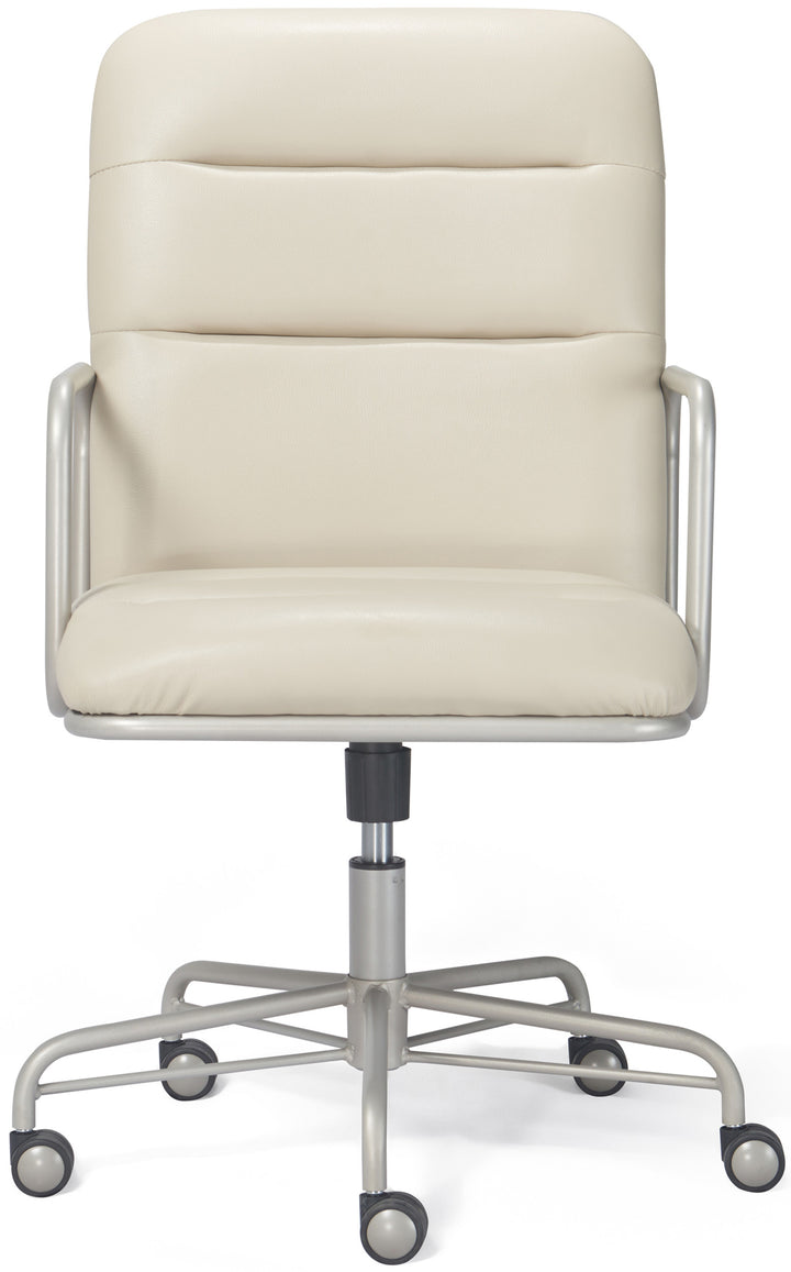 Finch - Franklin Upholstered Office Chair - Bonded Leather - Cream_8