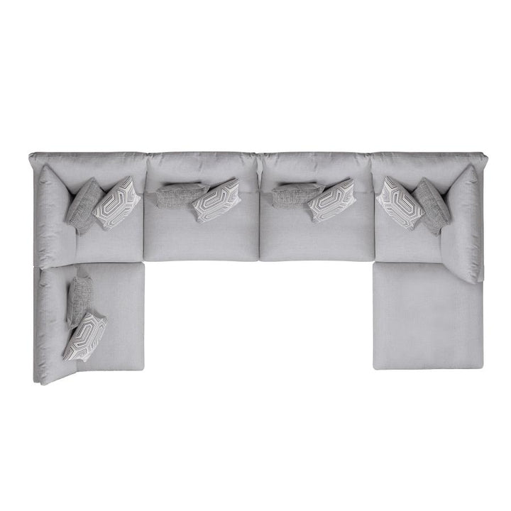Cambria 6-piece Upholstered Modular Sectional Grey Bundle
