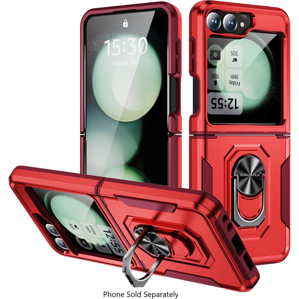 SaharaCase - Raider Series Kickstand Case for Samsung Galaxy Z Flip6 - Viper Red_1