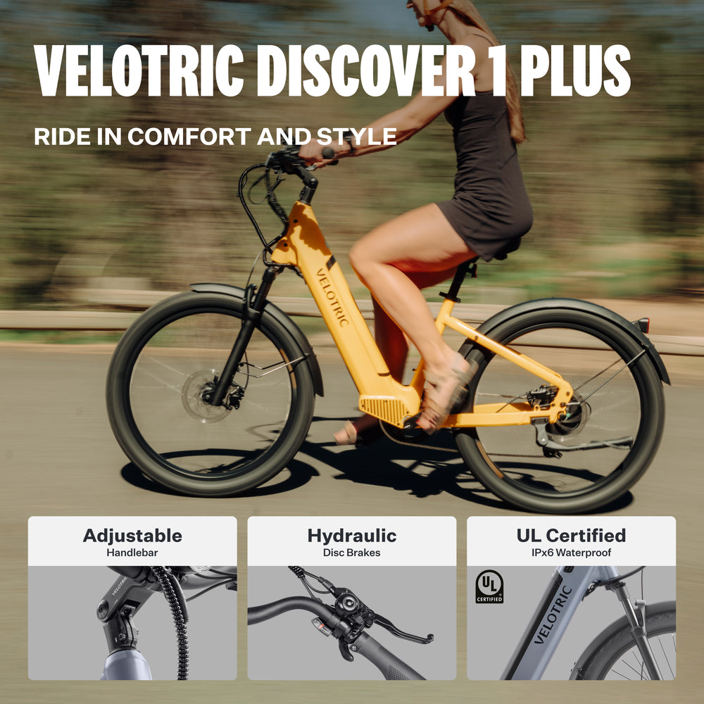 Velotric - Discover 1 Plus Step-Through Commuter Ebike with 65 miles Max Range and 28 MPH Max Speed UL Certified - Mango_2