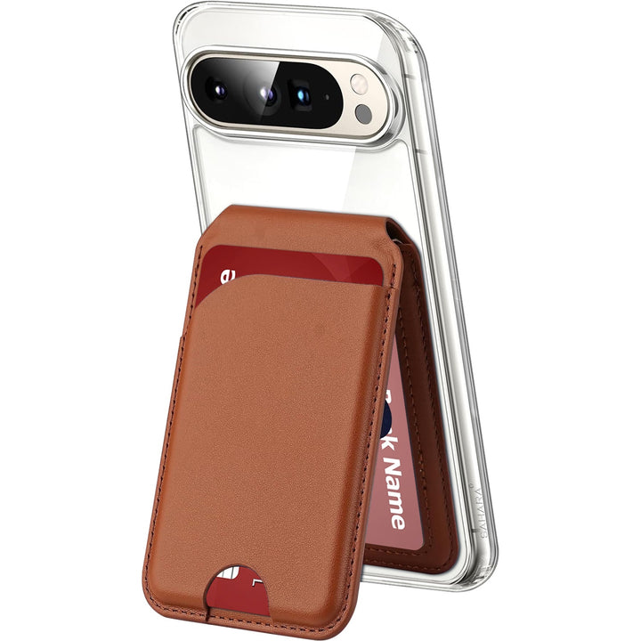 SaharaCase - Venture Series Wallet Case for Google Pixel 9 Pro XL - Clear/Desert Brown_0