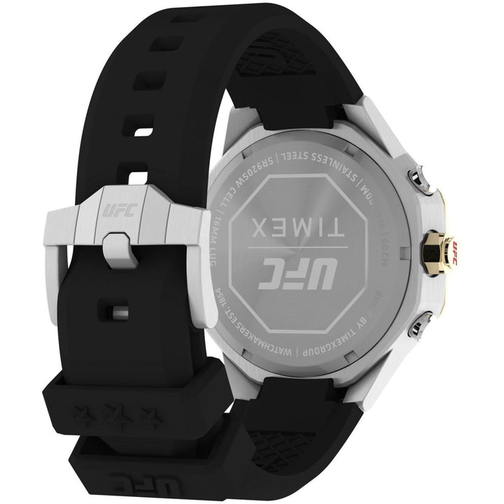 Timex Unisex UFC King 45mm Watch - Black Strap Black Dial Two-Tone Case - Black_2