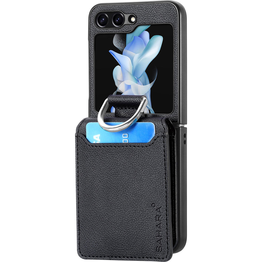 SaharaCase - Indy Series Wallet Case for Samsung Galaxy Z Flip6 - Scorpion Black_2