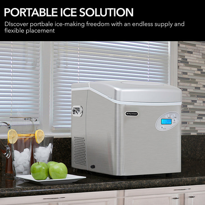 Whynter - Portable Ice Maker 49 lb Capacity - Stainless Steel_3