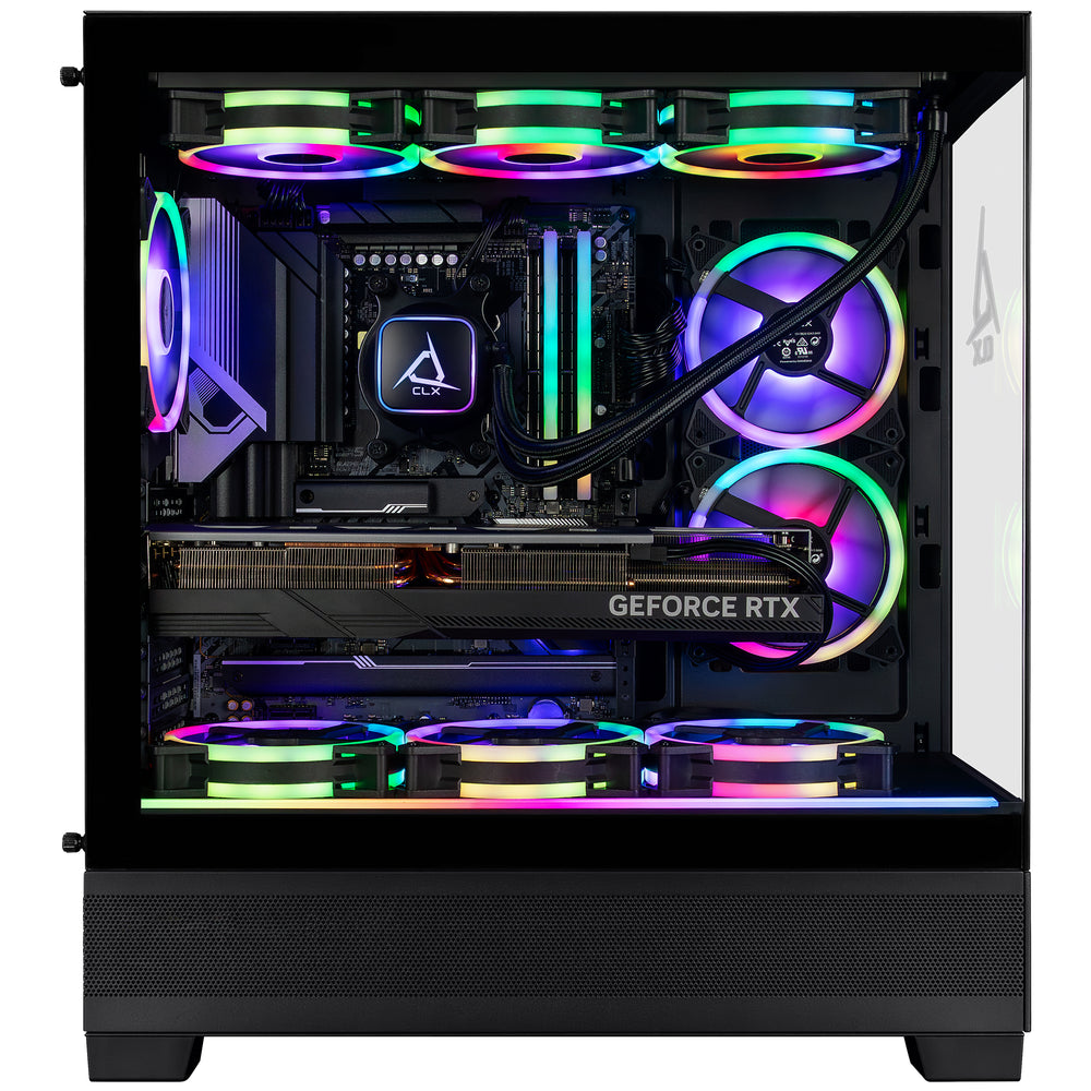 CLX - SET Gaming Desktop - AMD Ryzen 9 9950X - 64GB DDR5 5600 Memory - GeForce RTX 4090 - 2TB NVMe M.2 SSD - Black_1