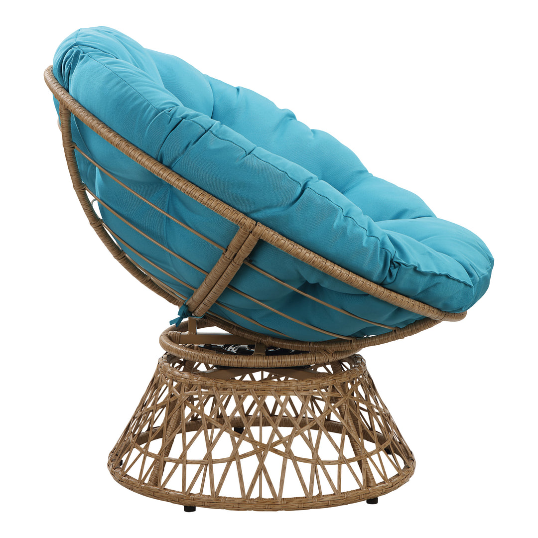 OSP Home Furnishings - Papasan Chair - Blue_2