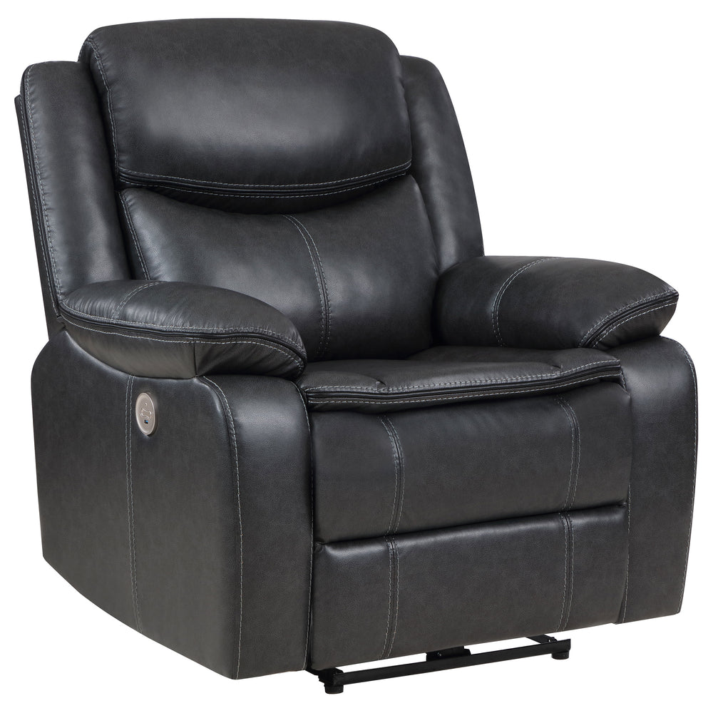 Sycamore Upholstered Power Recliner Chair Dark Grey_1