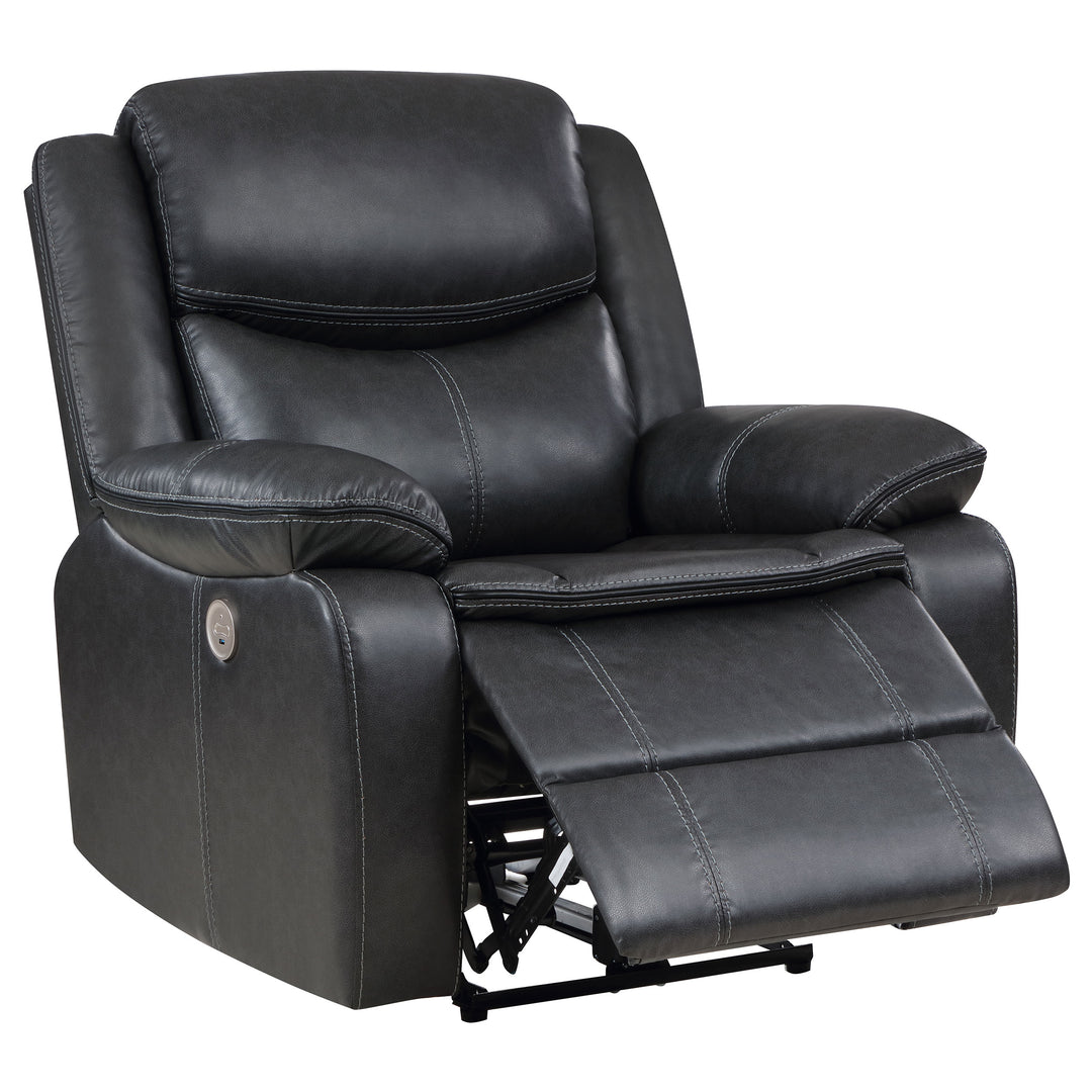 Sycamore Upholstered Power Recliner Chair Dark Grey_0