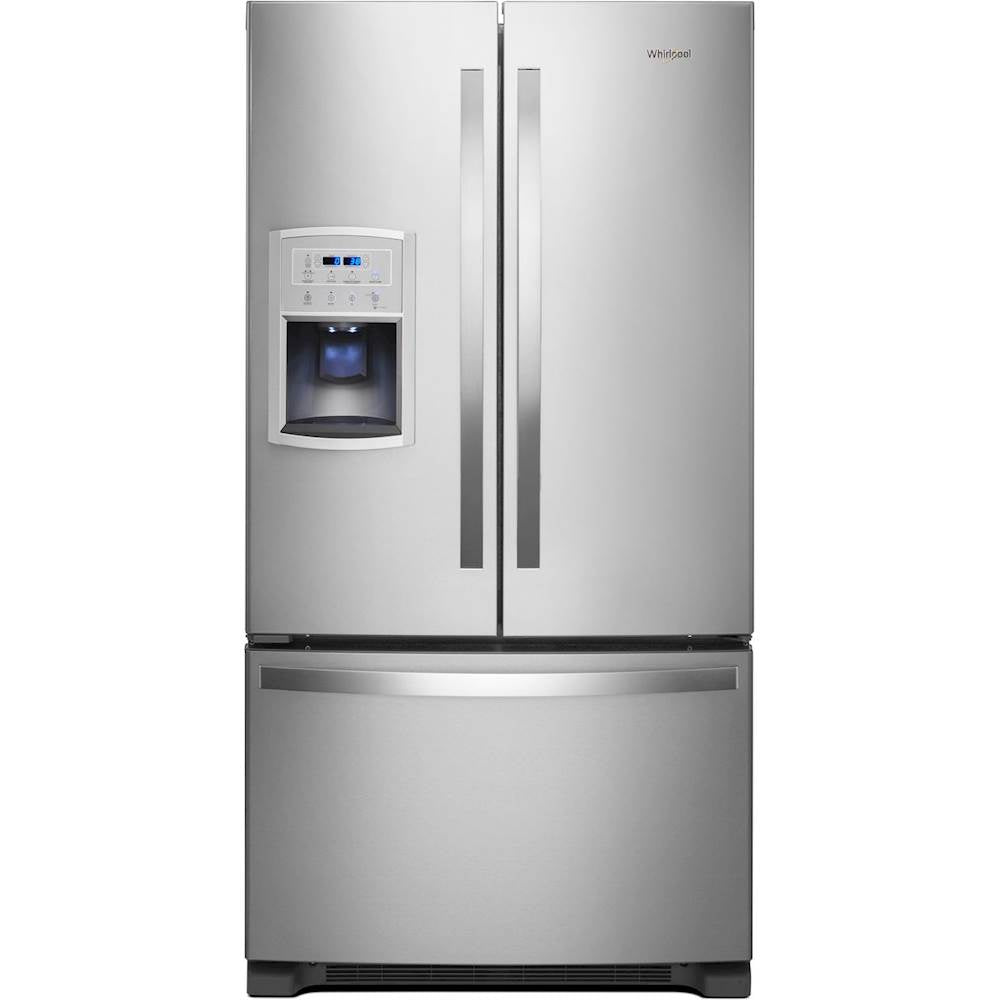 Whirlpool - 19.7 Cu. Ft. French Door Counter-Depth Refrigerator - Stainless Steel_0