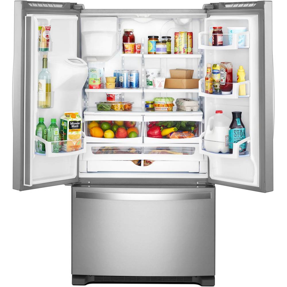 Whirlpool - 19.7 Cu. Ft. French Door Counter-Depth Refrigerator - Stainless Steel_1