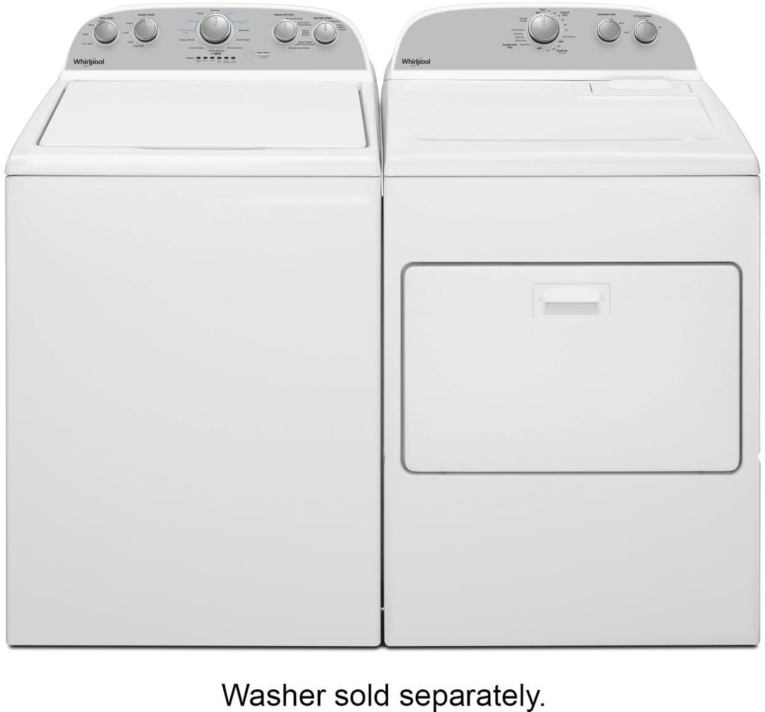 Whirlpool 3.8 Cu Ft Top Load Washer & 7 cu ft Electric Dryer Bundle - White