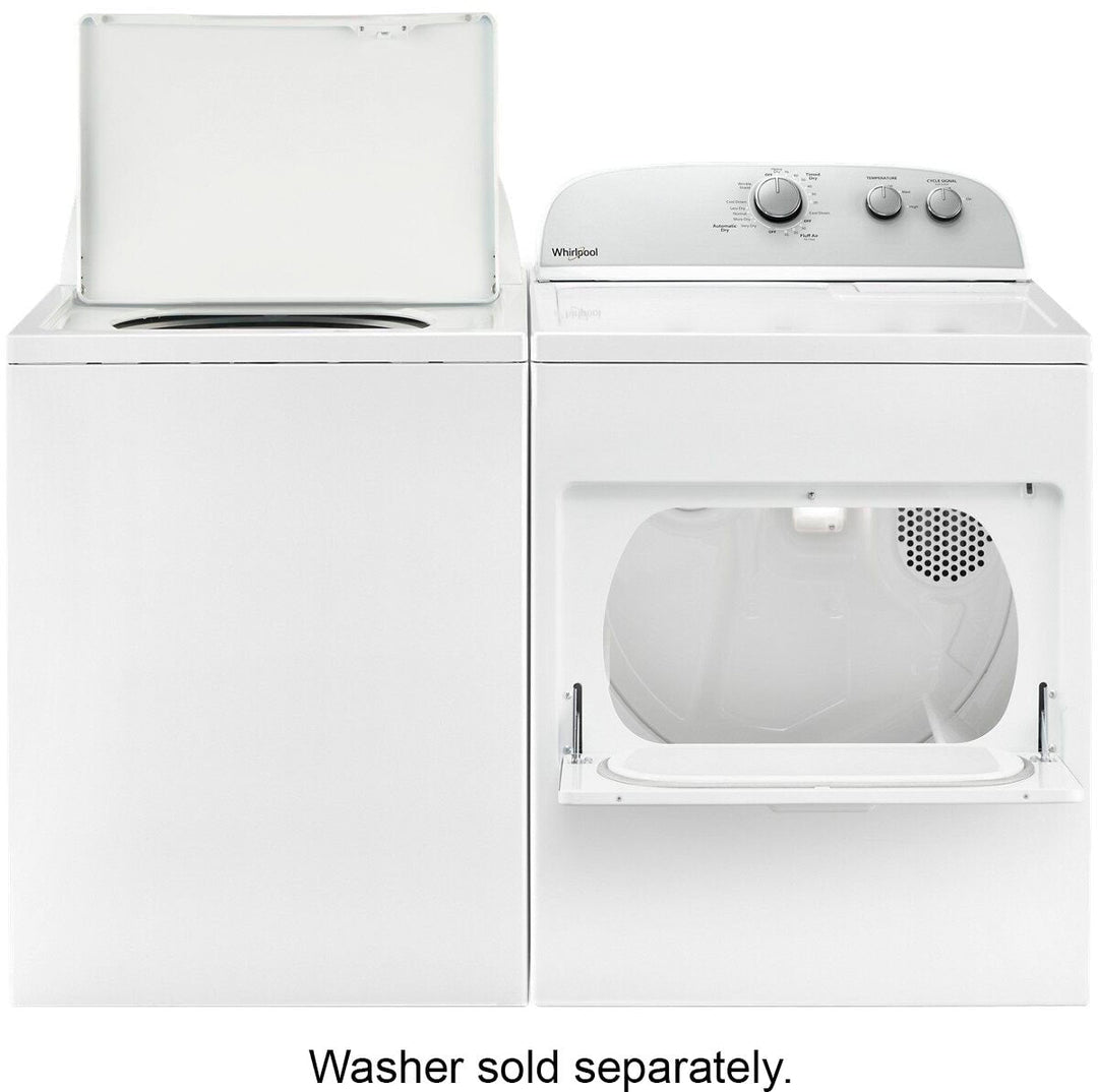 Whirlpool 3.8 Cu Ft Top Load Washer & 7 cu ft Electric Dryer Bundle - White