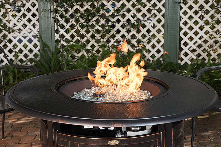 Fire Sense - Armstrong Round Aluminum LPG Fire Pit - Antique Bronze_11