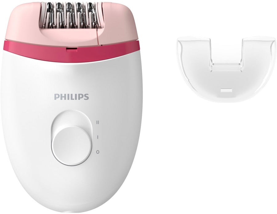 Philips Satinelle Essential Compact Hair Removal Epilator for Women, BRE235/04 - White And Pink_0