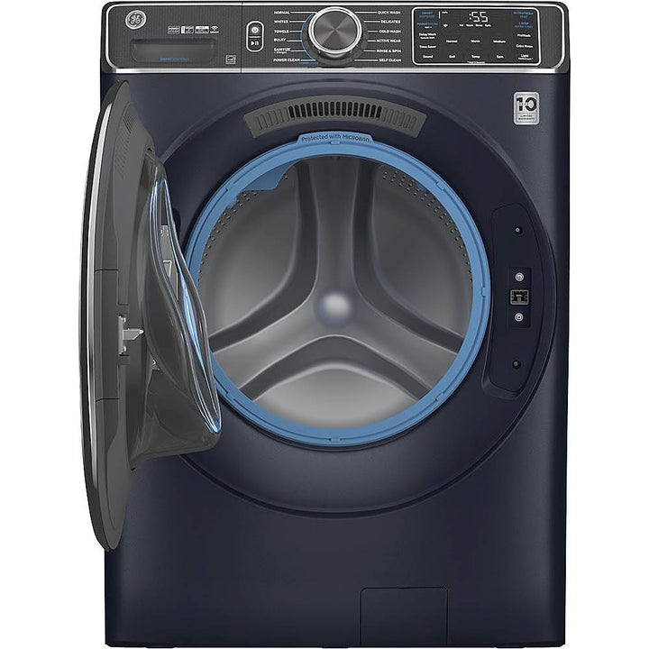 GE - 5.0 Cu Ft High-Efficiency Stackable Smart Front Load Washer w/UltraFresh Vent, Microban Antimicrobial & 1-Step Wash+Dry - Sapphire blue_8