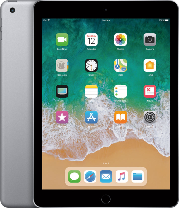 Apple - Geek Squad Certified Refurbished iPad (5th generation) with Wi-Fi - 32GB - Space Gray_2