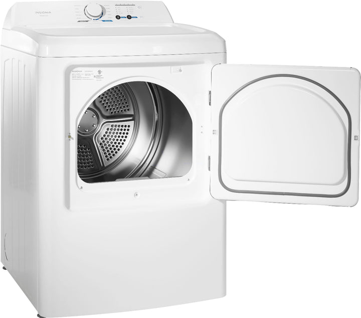 Insignia™ - 3.7 Cu Ft Top-Loading Washer & 6.7 Cu Ft Electric Dryer Bundle - White