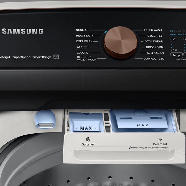 Samsung - 5.5 cu. ft. Extra-Large Capacity Smart Top Load Washer with Super Speed Wash - Ivory_9