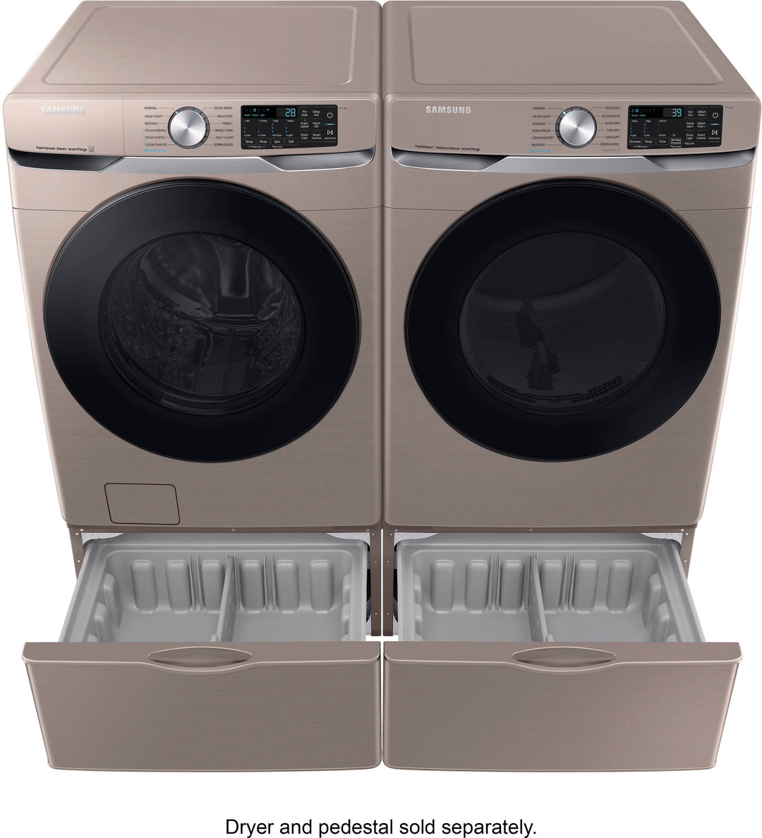 Samsung - 4.5 cu. ft. Large Capacity Smart Front Load Washer with Super Speed Wash - Champagne_8