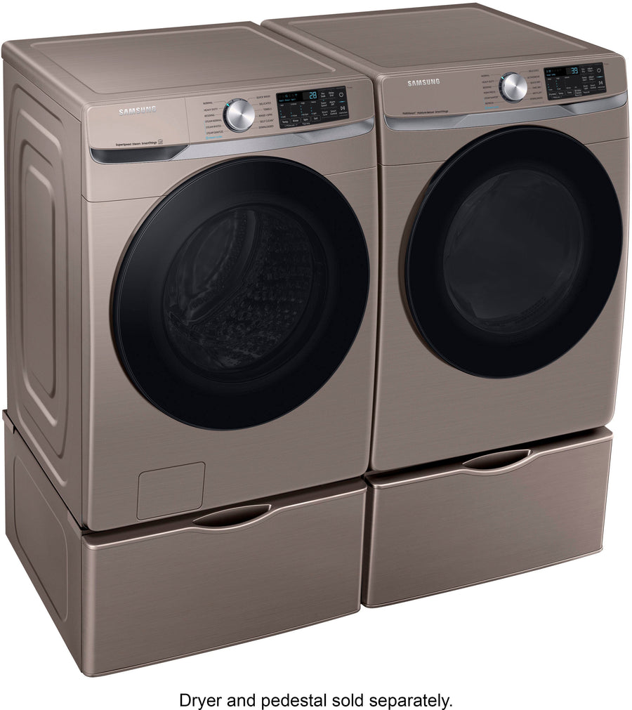 Samsung - 4.5 cu. ft. Large Capacity Smart Front Load Washer with Super Speed Wash - Champagne_1