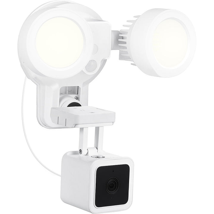Wasserstein - Wired Smart Floodlight with Charger and Mount for Wyze Cam V3 Camera - White_7