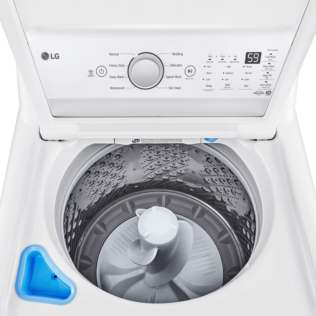 LG - 4.8 Cu. Ft. High-Efficiency Smart Top Load Washer with 4 Way Agitator and TurboDrum - White_7