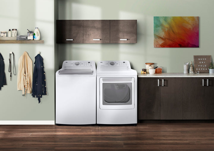LG - 4.8 Cu. Ft. High-Efficiency Smart Top Load Washer with 4 Way Agitator and TurboDrum - White_13