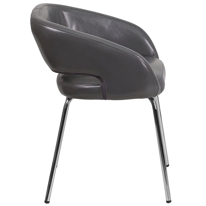 Alamont Home - Fusion  Contemporary Leather/Faux Leather Side Chair - Upholstered - Gray_7