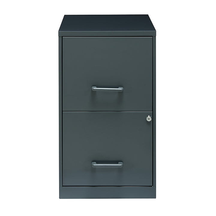 Hirsh - Office Designs 18in. 2-Drawer Metal File Cabinet - Charcoal_0