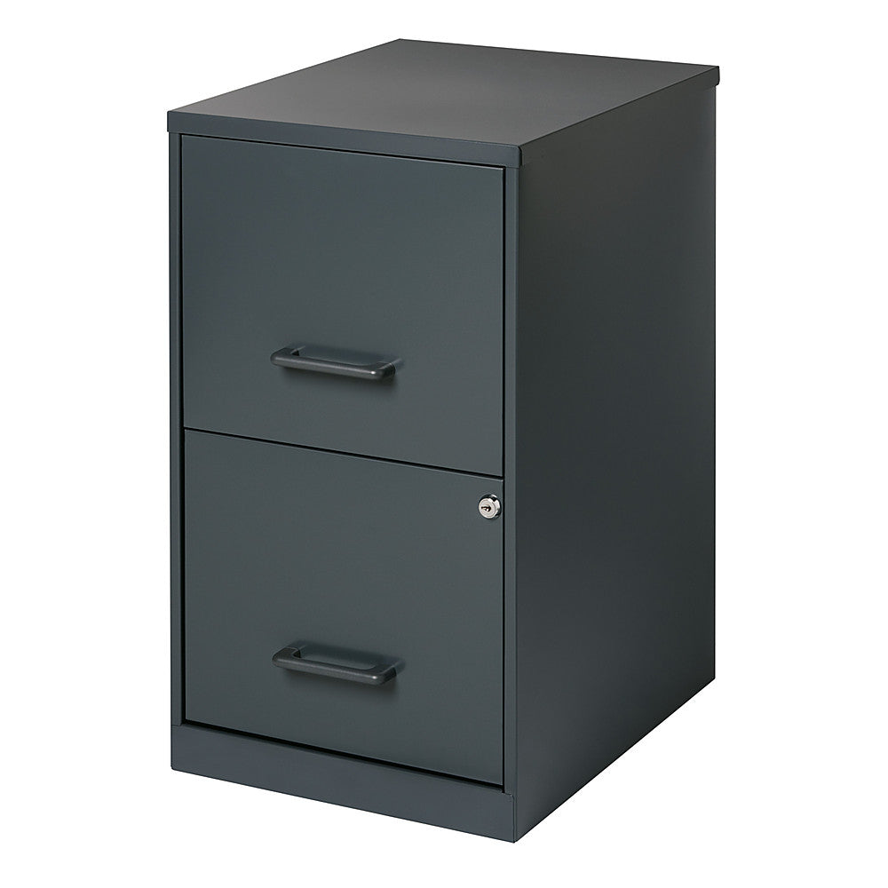 Hirsh - Office Designs 18in. 2-Drawer Metal File Cabinet - Charcoal_1