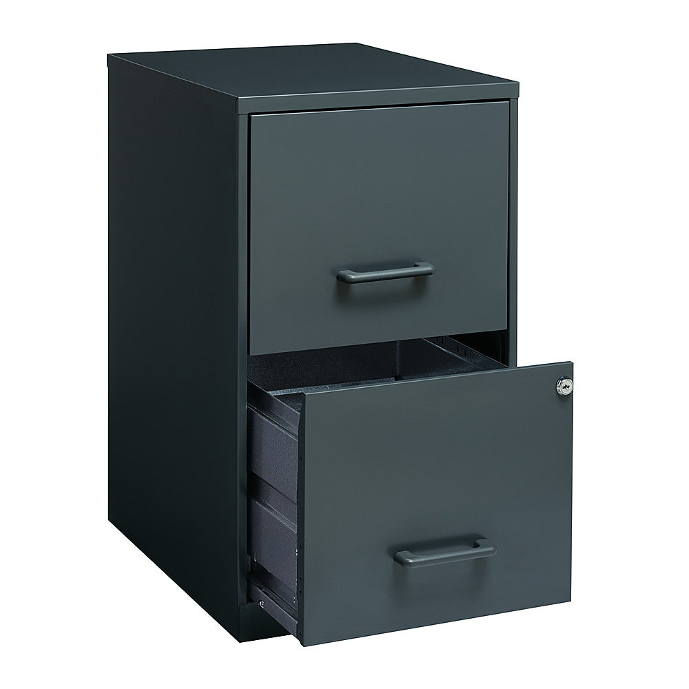 Hirsh - Office Designs 18in. 2-Drawer Metal File Cabinet - Charcoal_3