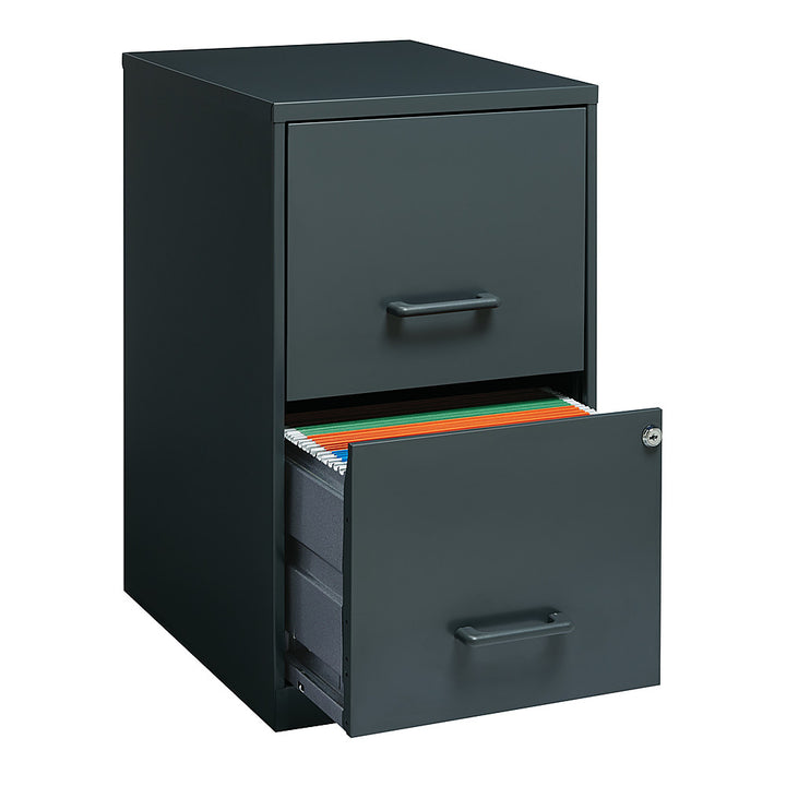 Hirsh - Office Designs 18in. 2-Drawer Metal File Cabinet - Charcoal_4
