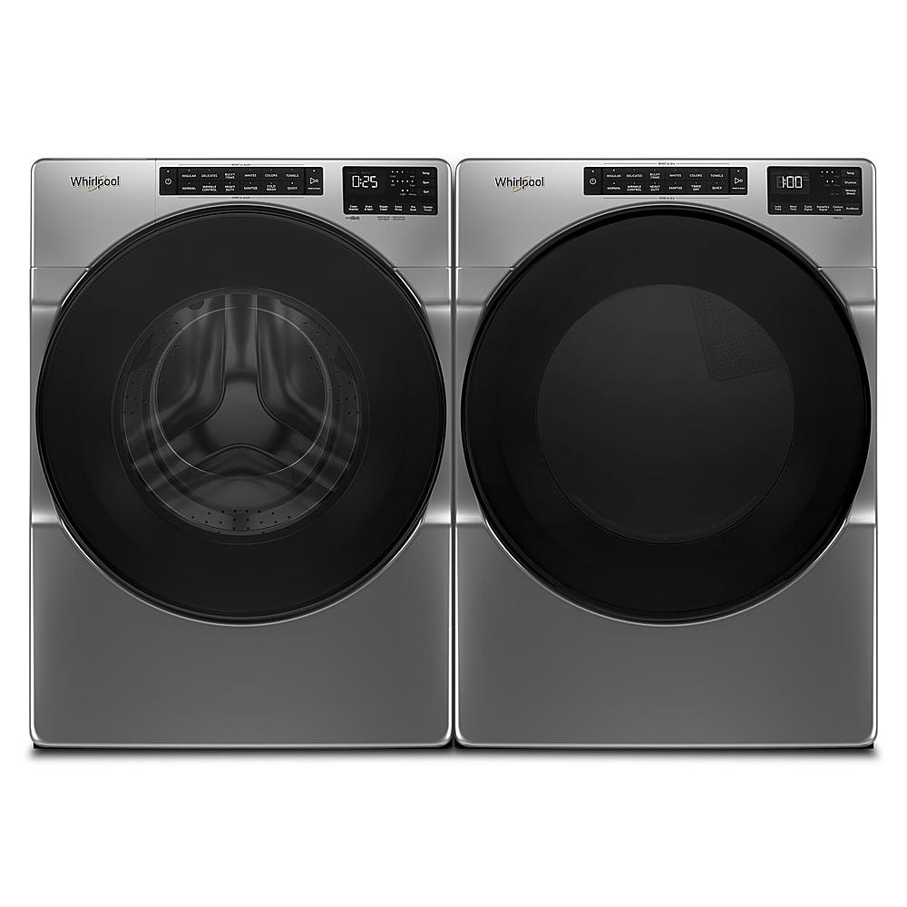 Whirlpool - 4.5 Cu. Ft. High-Efficiency Stackable Front Load Washer with Steam and Quick Wash Cycle - Chrome shadow_9