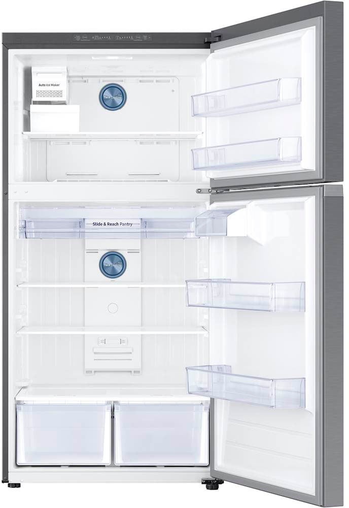 Samsung - OBX 21.1 Cu. Ft. Top-Freezer Refrigerator with  FlexZone and Ice Maker - Stainless Steel_1