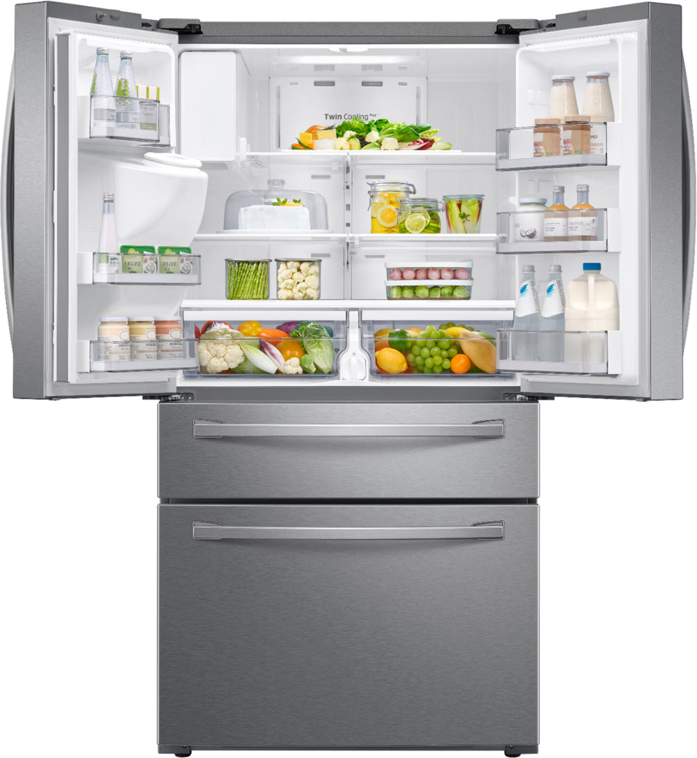 Samsung - OBX 28  cu. ft. 4-Door French Door Refrigerator with FlexZone Drawer - Stainless Steel_1